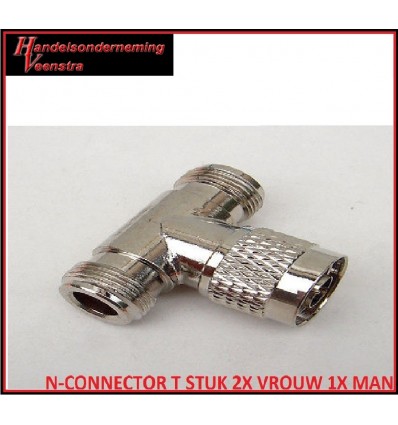 N-CONNECTOR T STUK 2X VROUW 1X MAN