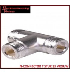 N-CONNECTOR T STUK 3X VROUW