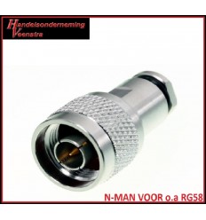 N-Man Voor 5mm Coax kabel