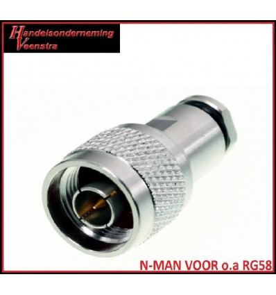 N-Man Voor 5mm Coax kabel