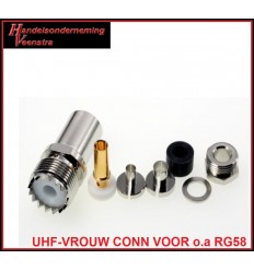 UHF-VROUW VOOR 5 - 6 mm COAX KABEL