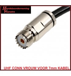 UHF CONN VROUW VOOR 7mm Kabel