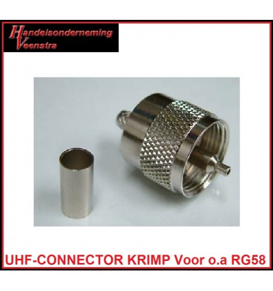 UHF-CONNECTOR KRIMP VOOR RG58 