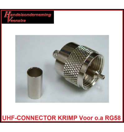 UHF-CONNECTOR KRIMP VOOR RG58 UHF-CONNECTOR KRIMP VOOR RG58
