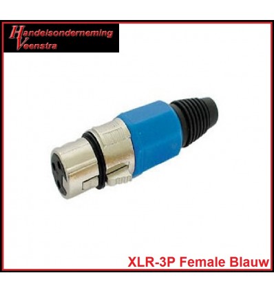 XLR-3P Female Blauw
