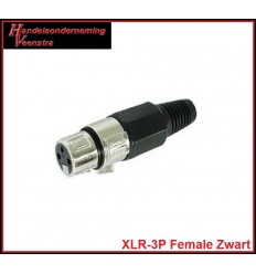 XLR-3P Female Zwart