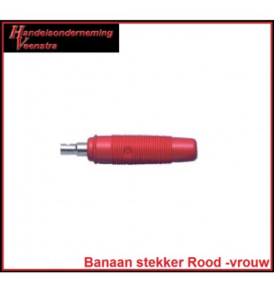 Banana plug Red -Female-