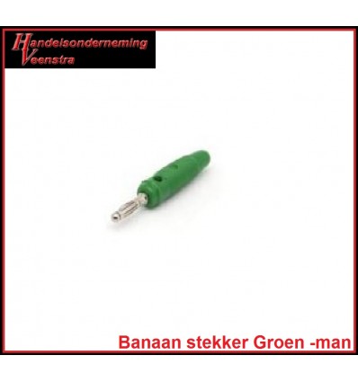 Banana plug Green -male-