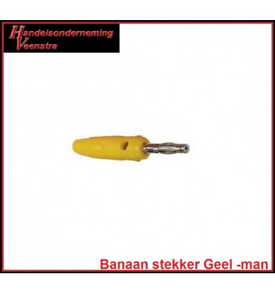 Banana plug Yellow -male-