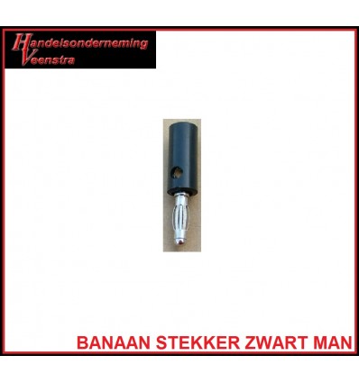 Banana plug Black -male-