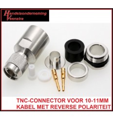 TNC-CONNECTOR VOOR 10-11MM KABEL MET REVERSE POLARITEIT