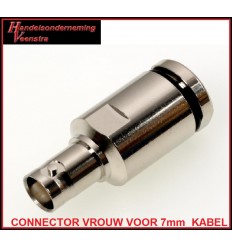 BNC CONNECTOR VROUW VOOR 7mm COAX KABEL