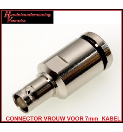 BNC CONNECTOR VROUW VOOR 7mm COAX KABEL