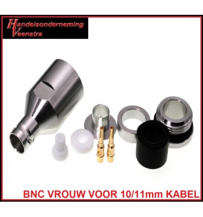 BNC CONNECTOR VROUW VOOR 10/11mm COAXKABEL