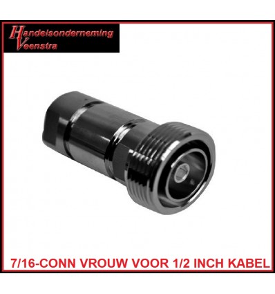 7-16-CONNECTOR FEMALE FOR 1-2 INCH CABLE