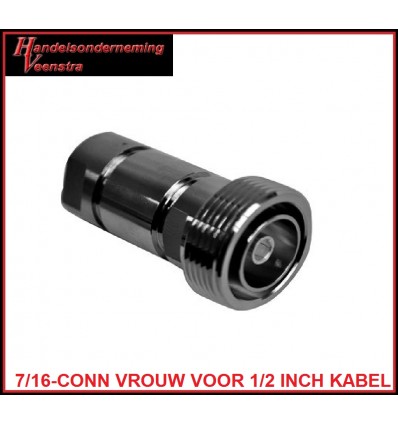 7-16-CONNECTOR VROUW VOOR 1-2 INCH KABEL