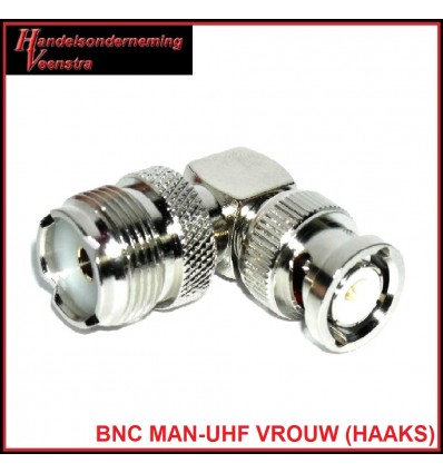 BNC MALE-UHF FEMALE (RIGHT ANGLE)