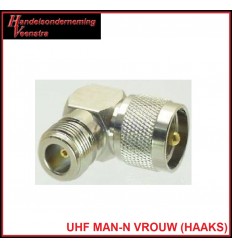 UHF MALE-N FEMALE (RIGHT ANGLE) 