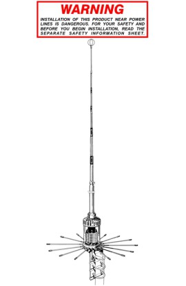 SIRIO MEGA RANGE 827 CB Base & 10m band station antenna