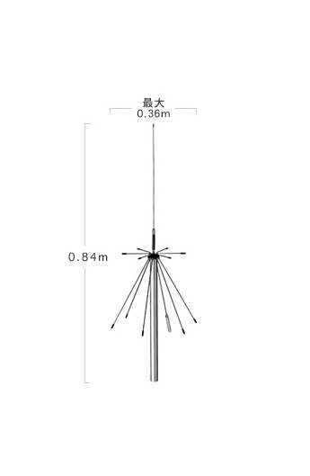 Diamond D-190 Discone antenne 100 t/m 1500 Mhz