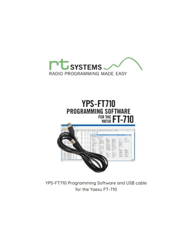 YPS-FT710 Programming Software and USB Cable for the Yaesu FT-710*