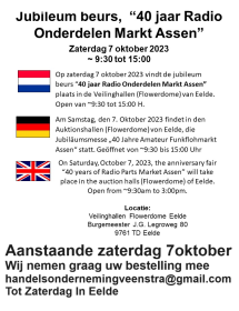 40ste Radio Onderdelen Markt Assen zaterdag 7 oktober 2023 Te Eelde